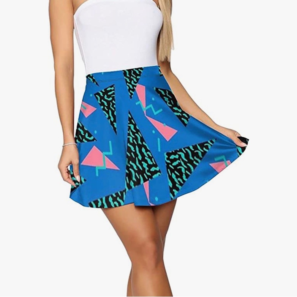 Creative Trendy Art Short Umbrella Skirt high Waist Flared Ladies Mini Skirt